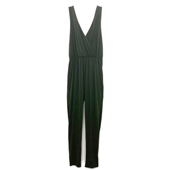 Moa Moa Pants & Jumpsuits Moa Moa Olive Green Sleeveless Open Back Jumpsuit Romper Poshmark